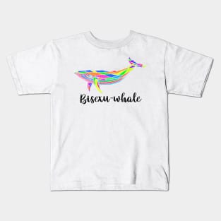 Bisexu whale Funny Bisexual Design Rainbow Colours Kids T-Shirt